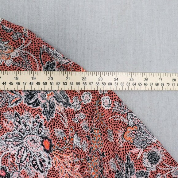 Ellos Dress Womens 3X Boho Rayon Tiered Paisley Western Plus Midi - Picture 7 of 16